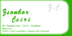 zsombor csiri business card